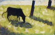 Georges Seurat Vache noire dans un Pre oil painting